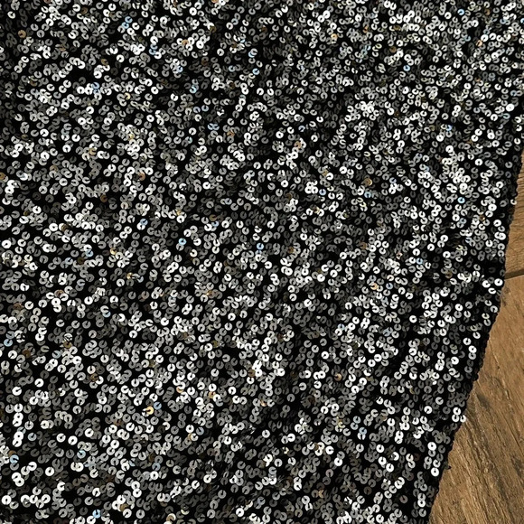 Free People Black Sequin Dress long sleeve backless medium - Picture 3 of 8